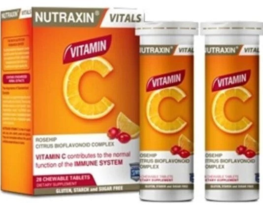Nutraxin Vitals Vitamin-C 28 Çiğneme Tableti - Meliya Kozmetik