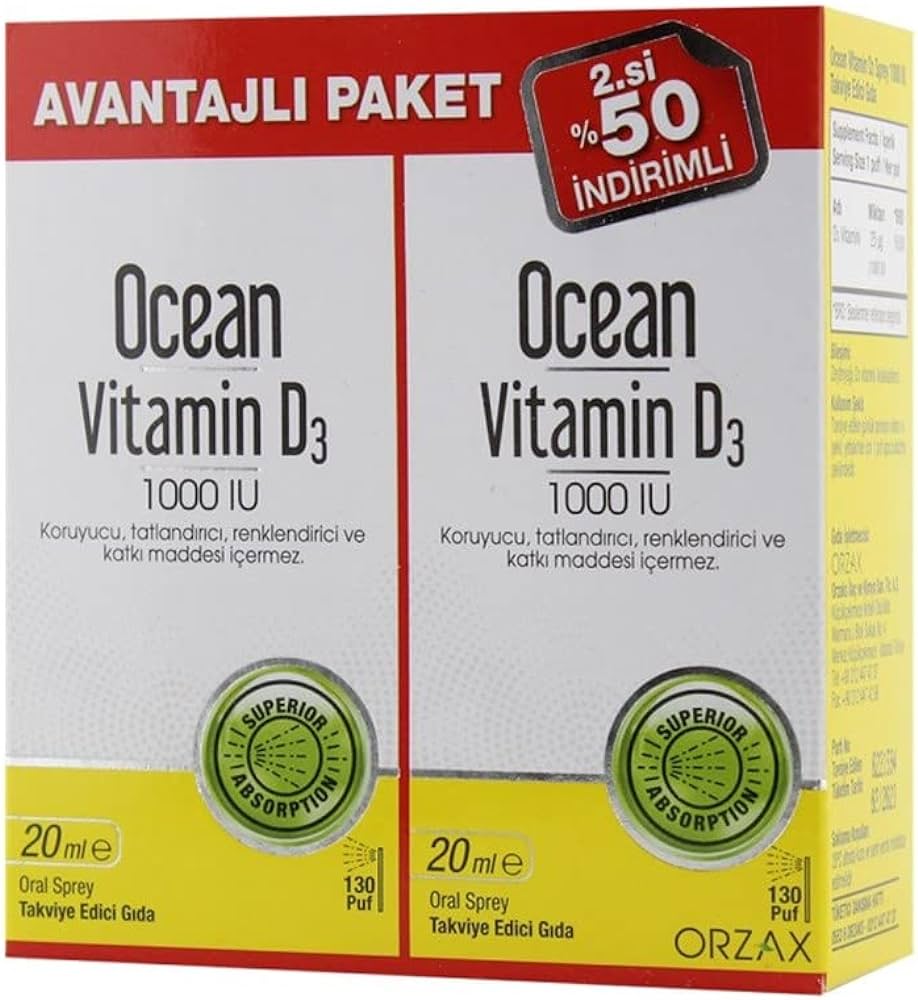 Ocean Vitamin D3 1000 2'li - Meliya Kozmetik