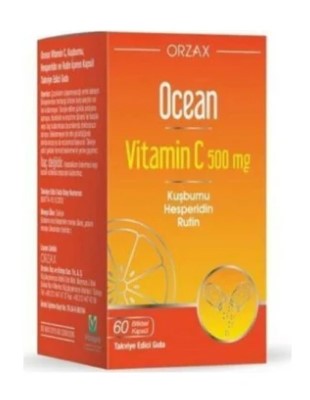 Ocean Vitamin C 500 mg Takviye 60 Tablet - Meliya Kozmetik