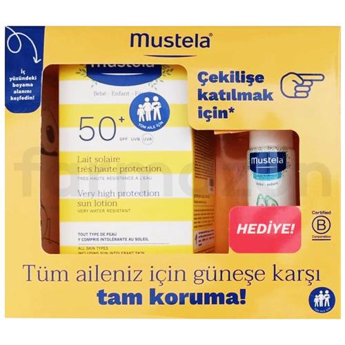 Mustela Güneş Losyonu SPF50 100 ml + Mustela Hydra Bebe 50 ml - Meliya Kozmetik