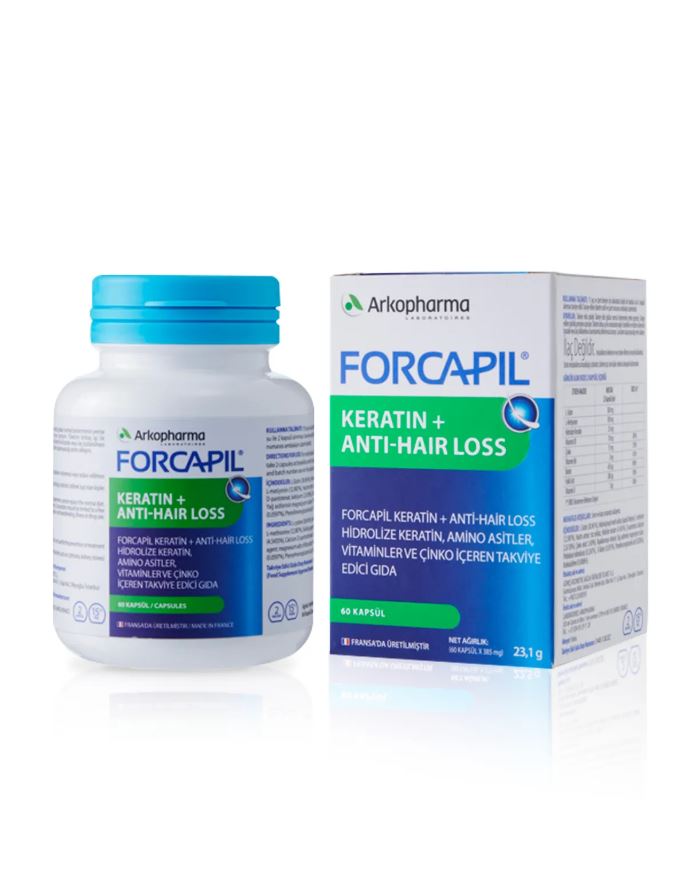 Forcapil Keratin + Anti-Hair Loss 60 Capsules - Meliya Kozmetik