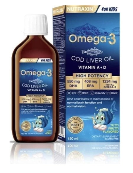 Nutraxin Omega 3 Şurup Karışık Meyve Aromalı 150 ml - Meliya Kozmetik