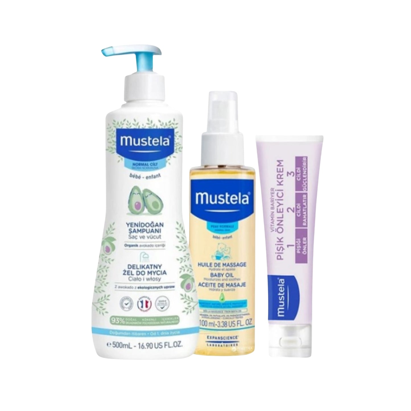 Mustela Yenidoğan Şampuan Pişik Kremi Seti
