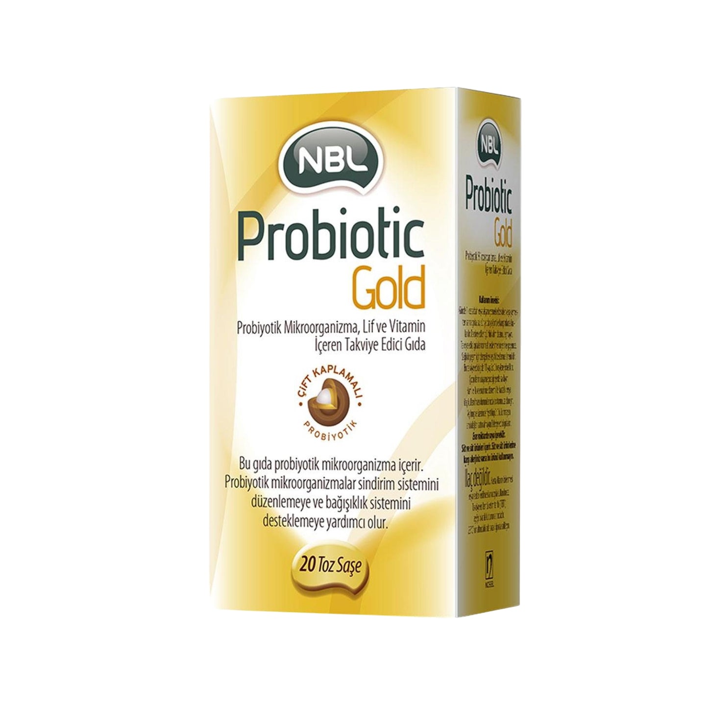 Meliya Kozmetik NBL Probiotic Gold bağışıklık güçlendirici probiyotik toz 20 sachet kutu