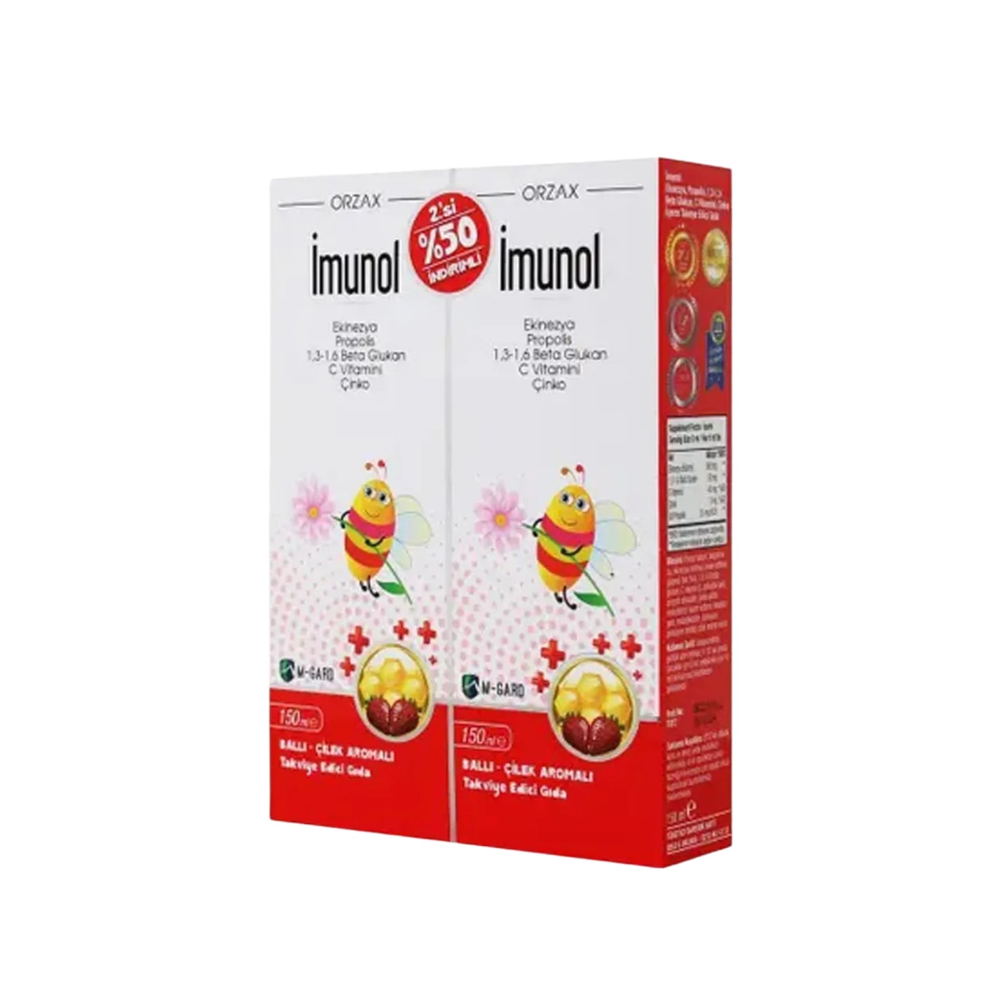 Orzax Imunol Şurup 150 ml x 2 – Çocuklar İçin Bağışıklık Sistemine Bitkisel Destek Paketi