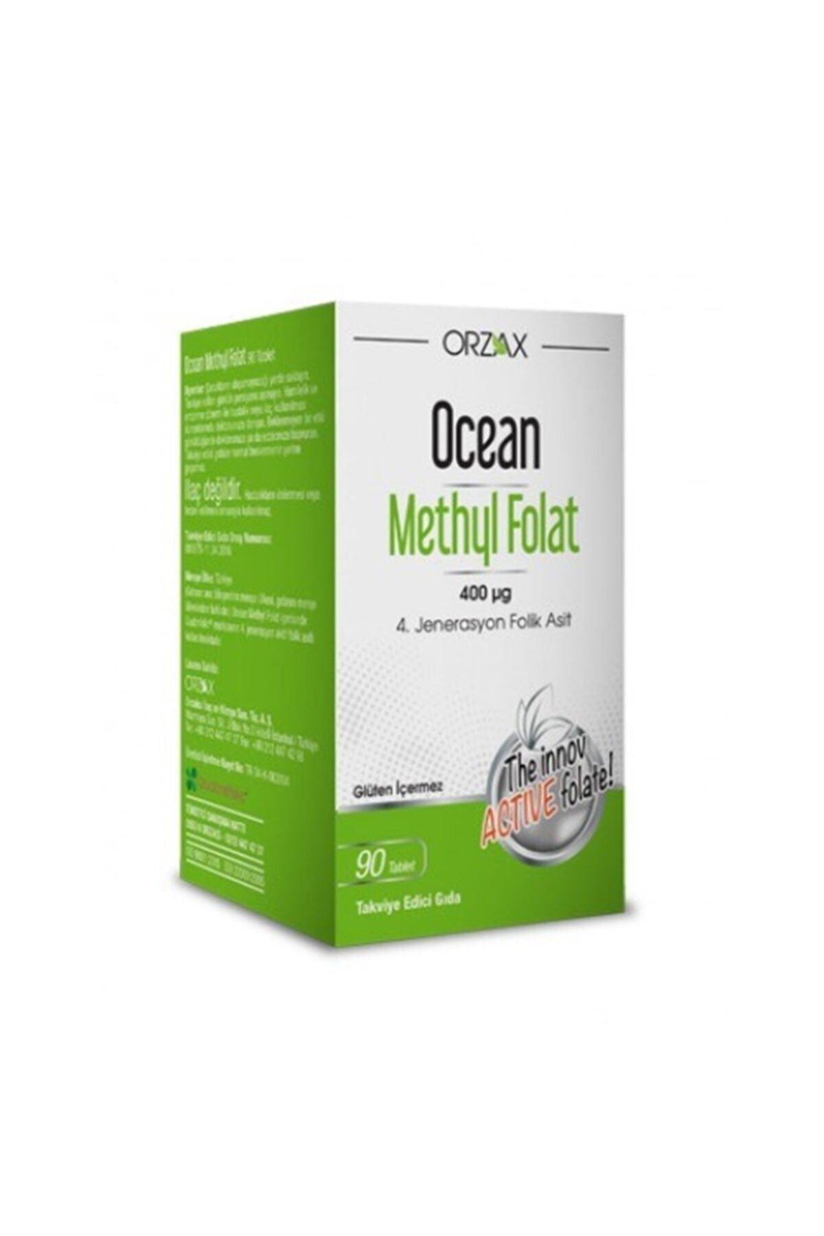 Meliya Kozmetik Ocean Methyl Folat 400 mcg takviye edici gıda kutusu folik asit hamilelik için