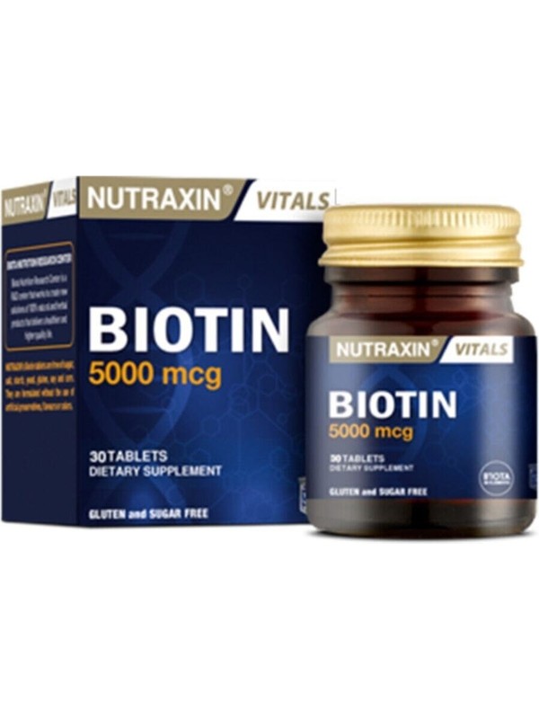 Nutraxin Biotin 5000 mg 30 Tablet - Meliya Kozmetik