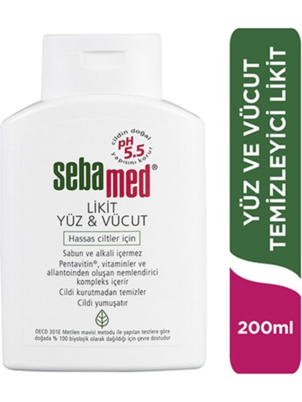 Sebamed Likit Yüz ve Vücut Temizleyici 200 ml - Meliya Kozmetik