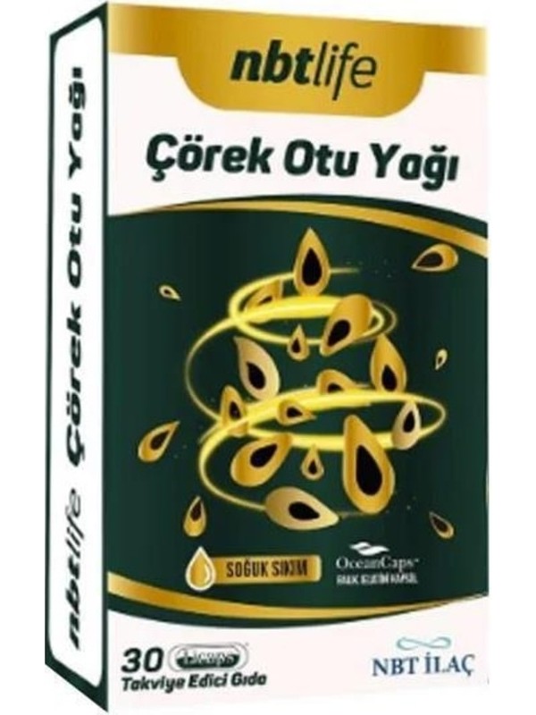 NBT Life Çörekotu Yağı Gıda Takviyesi 30 Kapsül - Meliya Kozmetik