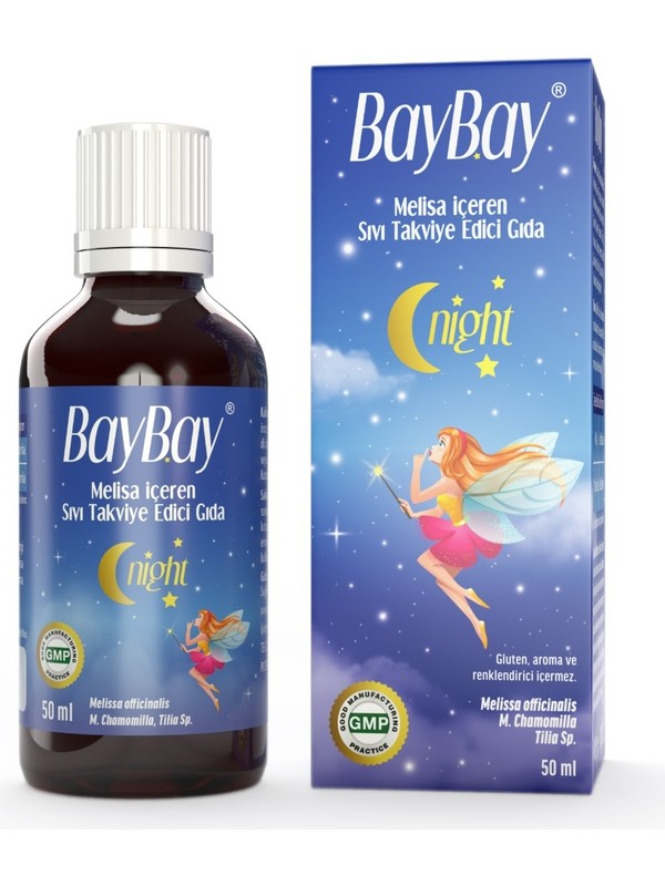 Baybay Night Melisa İçeren Bitkisel Damla 50 ml - Meliya Kozmetik