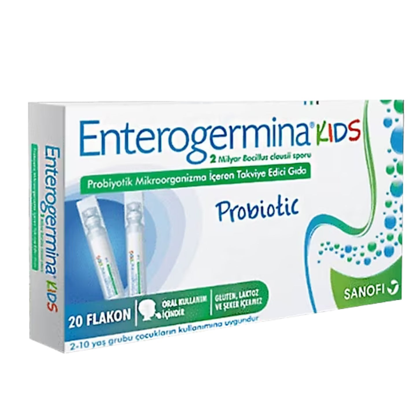 Meliya Kozmetik Enterogermina Kids çocuklar için probiyotik takviyesi 20 flakonlu oral kullanım