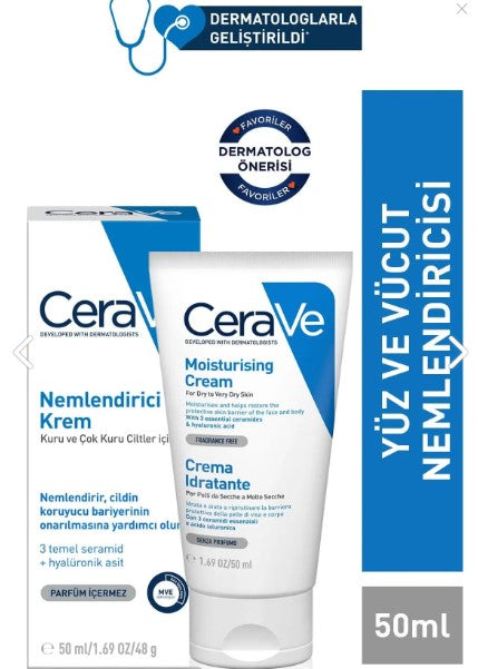 Cerave Nemlendirici Krem Kuru ve Çok Kuru Ciltler 50 ml - Meliya Kozmetik