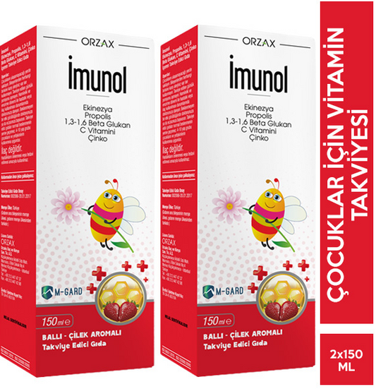 Orzax Imunol Şurup 150 ml x 2 – Çocuklar İçin Bağışıklık Sistemine Bitkisel Destek Paketi