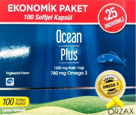 Ocean Plus 1200 mg 100 Softjel - %25 İndirimli - Meliya Kozmetik