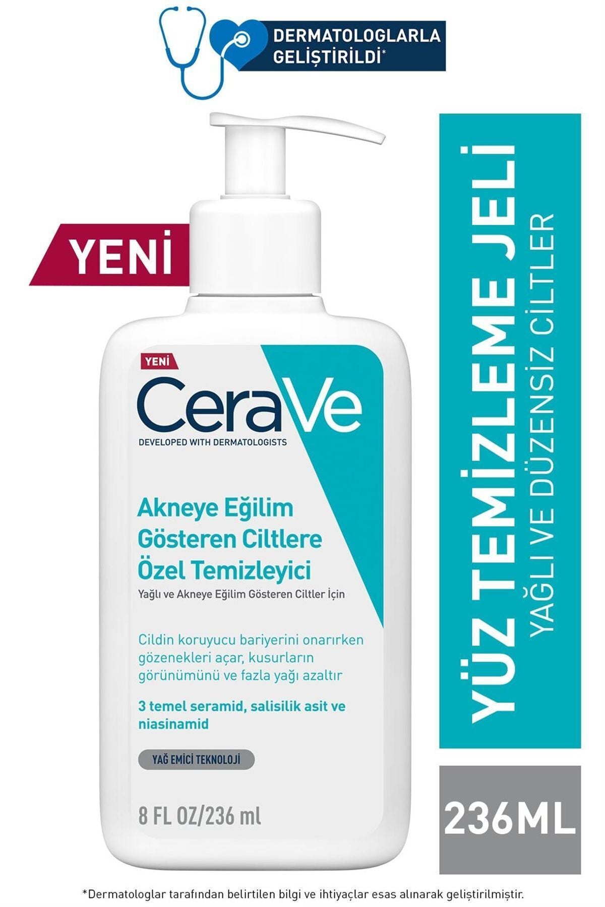 Cerave Akneye Eğilimli Ciltler İçin Özel Temizleyici 236 ml - Meliya Kozmetik