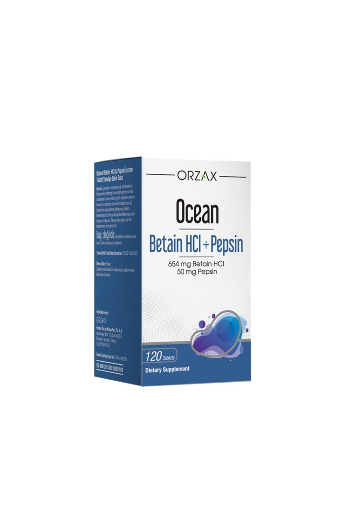 Ocean Betain HCI+ Pepsin Gıda Takviyesi 120 Tablet - Meliya Kozmetik