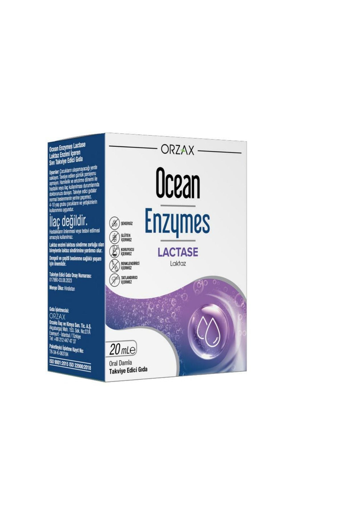 Ocean Enzymes Lactase Damla 20 ml - Meliya Kozmetik