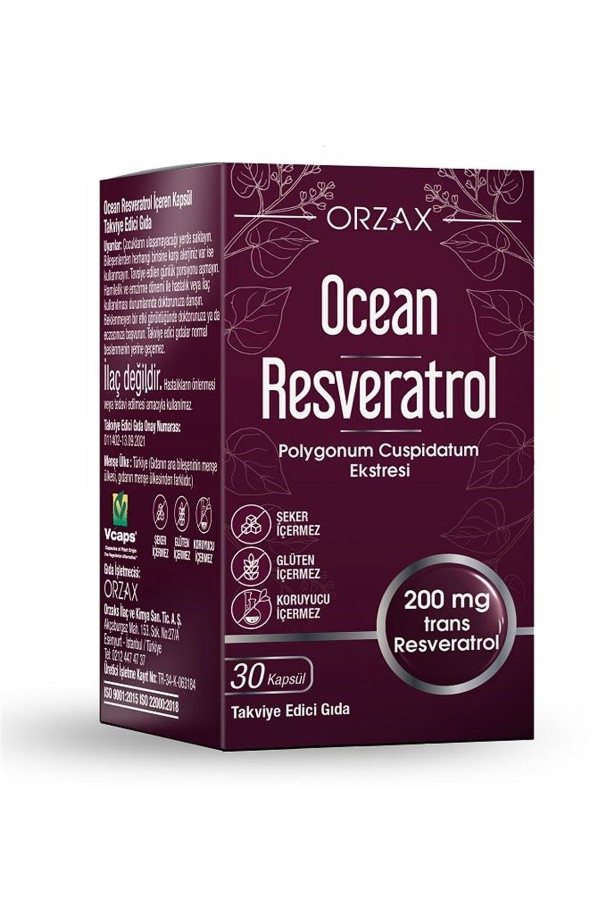Ocean Resveratrol 200 mg Gıda Takviyesi 30 Kapsül - Meliya Kozmetik