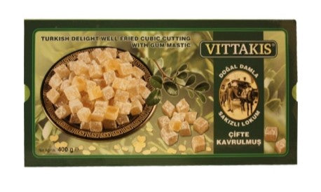 Meliya Kozmetik çifte kavrulmuş lokum 400 gr damla sakızı aromalı doğal sakızlı lokum paketi