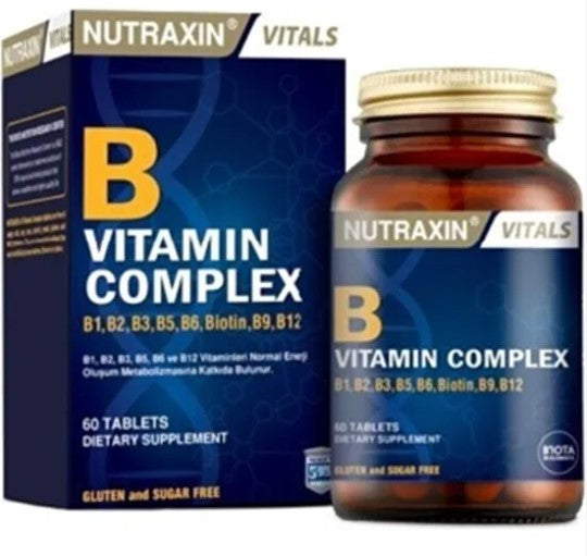 Nutraxin B Complex Vitamin 60 Kapsül - Meliya Kozmetik