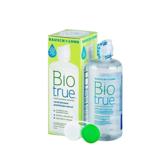 Meliya Kozmetik Bausch Lomb Biotrue çok amaçlı lens temizleme solüsyonu şişesi ve lens kutusu
