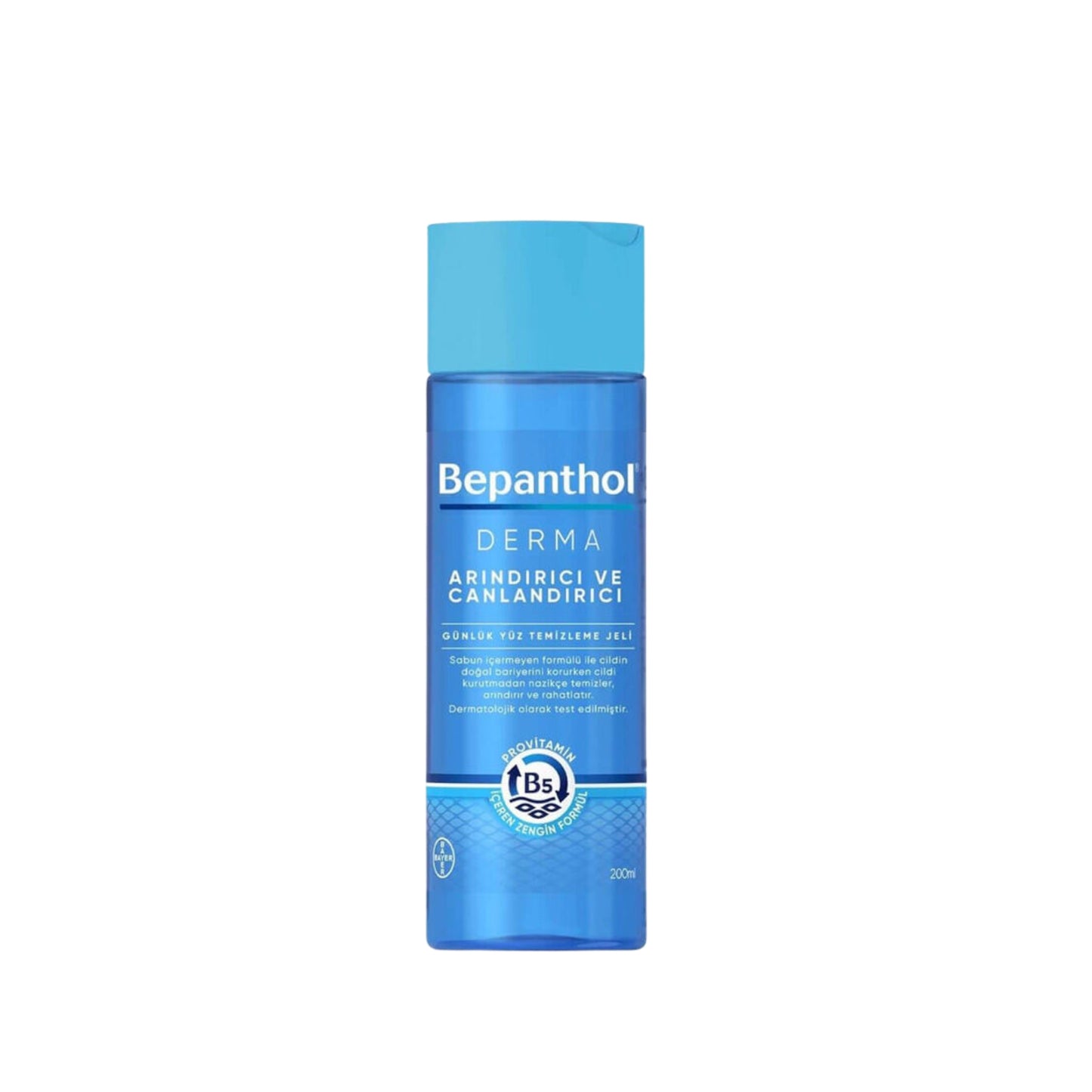 Bepanthol Derma daily cleansing canlandırıcı yüz yıkama jeli 200ml in blue bottle