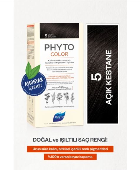 Phyto Color Saç Boyası 5 Açık Kestane