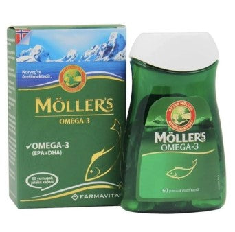 Meliya Kozmetik Möller's Omega-3 balık yağı beyin ve göz sağlığı takviyesi 60 yumuşak kapsül