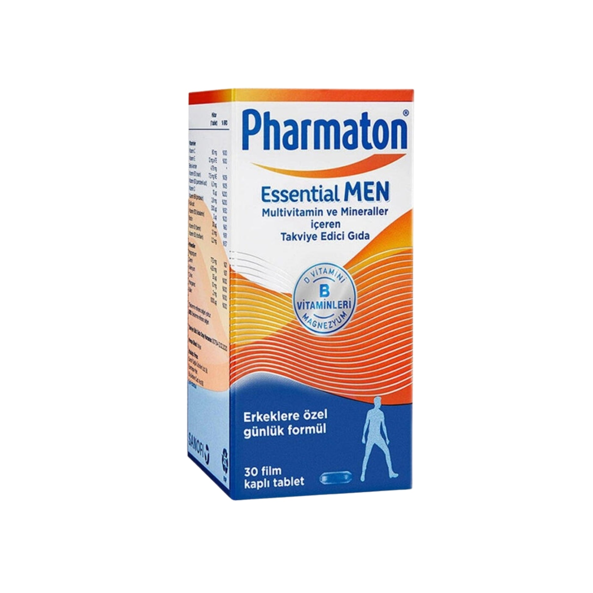 Pharmaton Essential Men 30 Tablet – Erkeklere Özel Multivitamin ve Mineral Takviyesi - Meliya Kozmetik