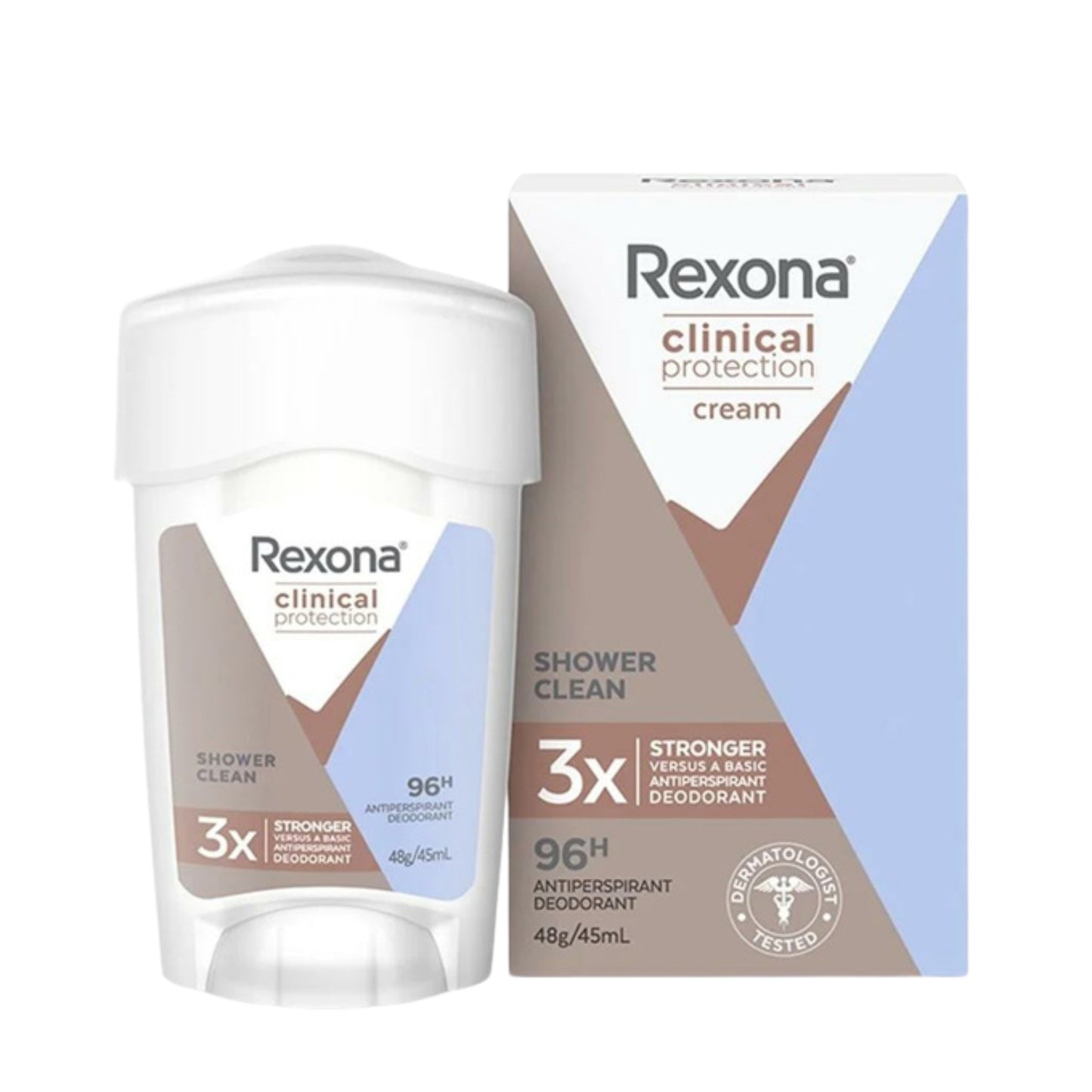 Rexona Clinical Protection Shower Clean Unisex 45 ml- Yoğun Terleme Karşıtı Koruma – Gün Boyu Ferahlık