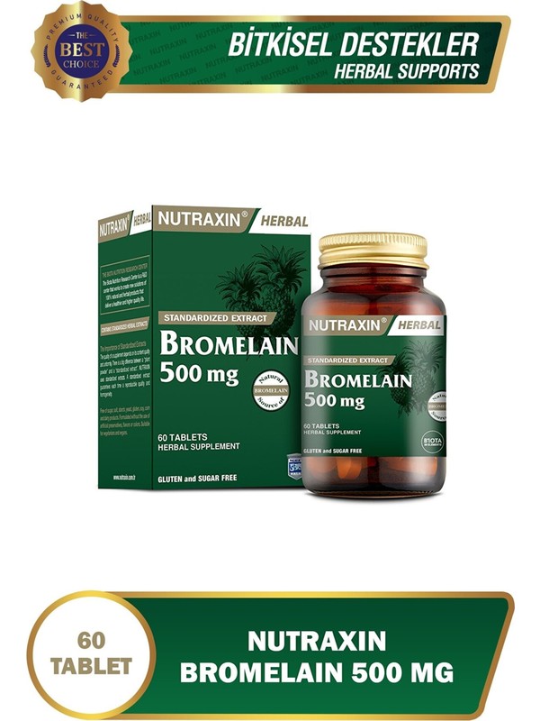 Nutraxin Bromelain 60 Takviye - Meliya Kozmetik