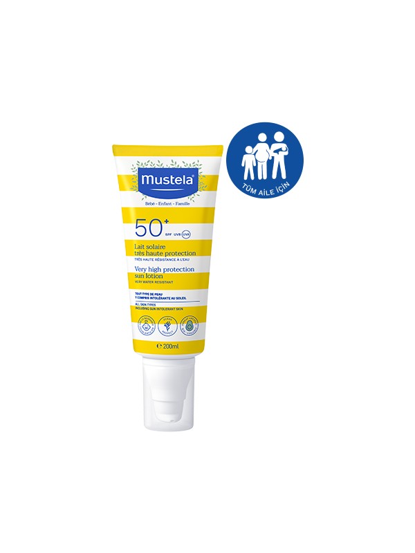 Mustela Yüksek Koruma Faktörlü Güneş Losyonu Tüm Aile İçin SPF50+ 200 ml - Meliya Kozmetik