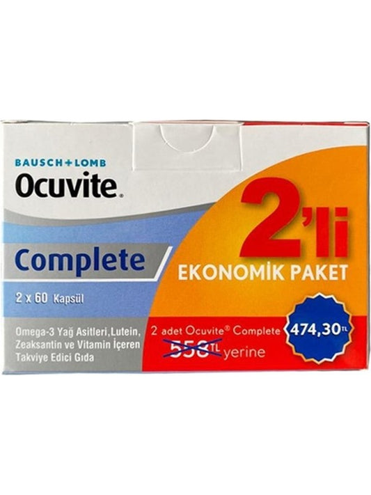 Ocuvite Complete Gıda Takviyesi 60 Kapsül - İkili Fırsat Paketi - Meliya Kozmetik