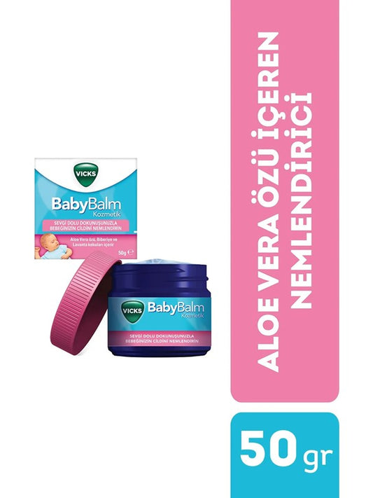 Vicks Baby Balm 50 gr – Bebekler İçin Rahatlatıcı Göğüs ve Vücut Balsamı - Meliya Kozmetik