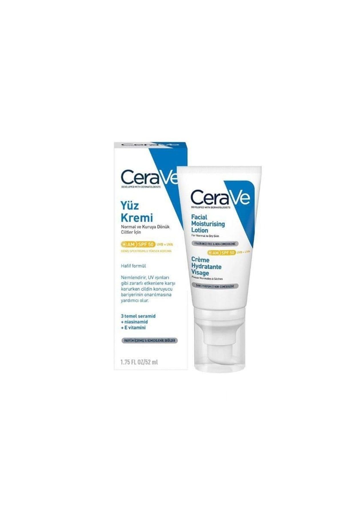 CeraVe Kuru Ciltler Için Spf50 Nemlendirici Yüz Kremi 52 Ml - Meliya Kozmetik