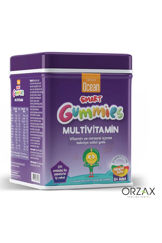 Ocean Smart Gummies Multivitamin Takviye Edici Gıda 64'lü - Meliya Kozmetik